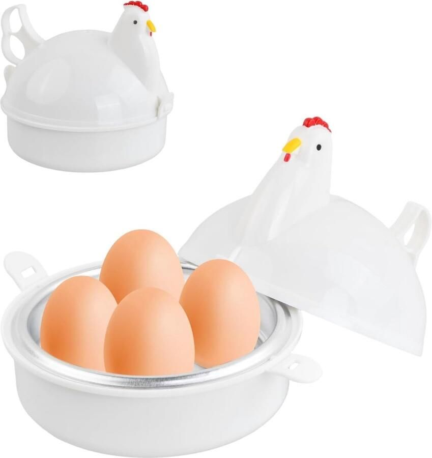 Vellaro Eierkoker Meerkleurig 14 x 13 cm ABS en Aluminium Voor Thuis en Kantoor