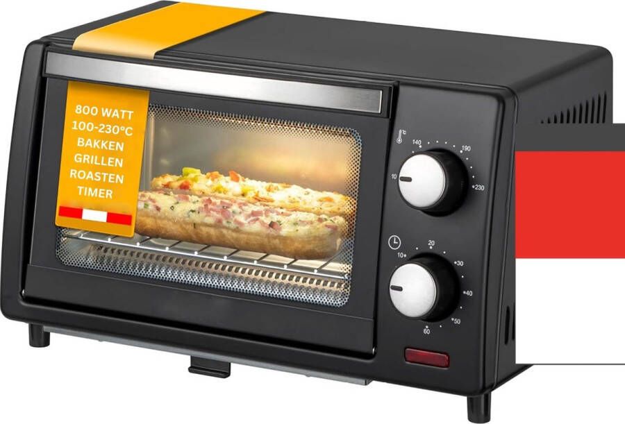 VELTRR Veltro Mini Oven Vrijstaand Elektrische Oven 10L 800W