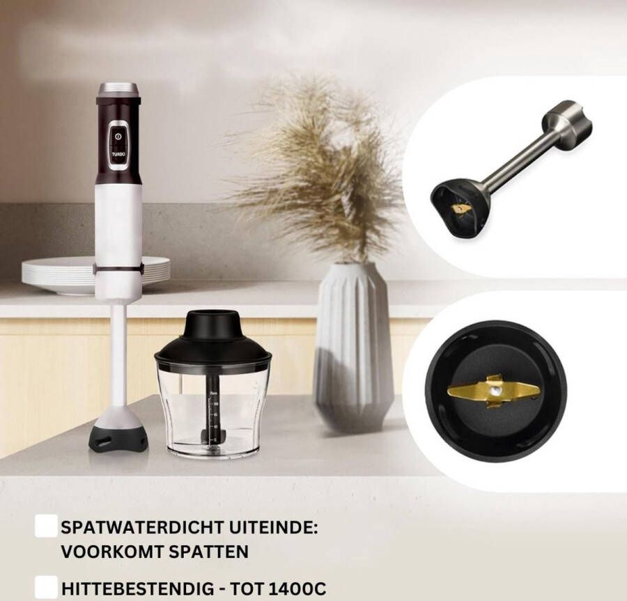 Veltro Staafmixer Set Hakmolen Groentesnijder Soepmaker Chopper niet Draadloos