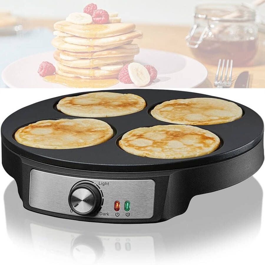 Veltro Poffertjespan Electrisch Poffertjesmaker Poffertjespannen Zwart - Foto 3