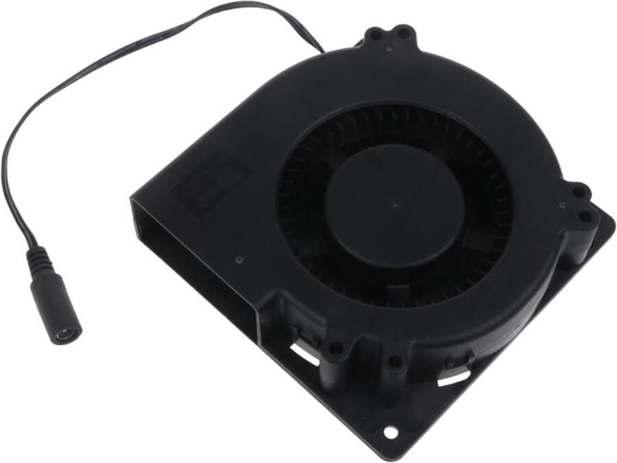 Ventilator Centrifugaal ventilator Grill aansteken Dubbel kogellager 12x12x3.2cm Zwart