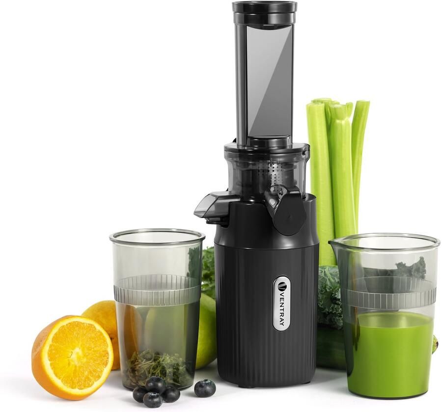 Ventray Essential Ginnie Juicer compacte slowjuicer zwart