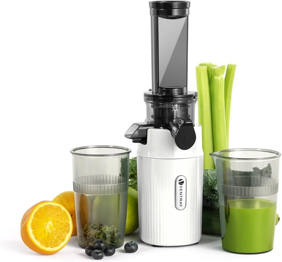 Ventray Ginnie Slowjuicer Compacte Sapcentrifuge 60 RPM Wit