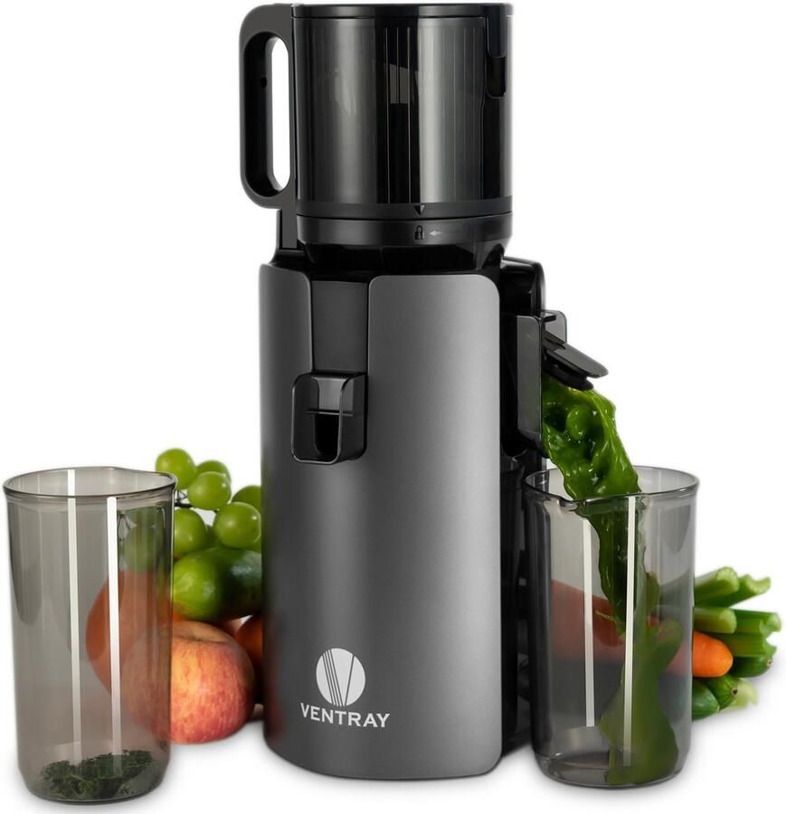 Ventray MAX120 Slowjuicer Koudpers Juicer Stil Hoog Saprendement Zwart