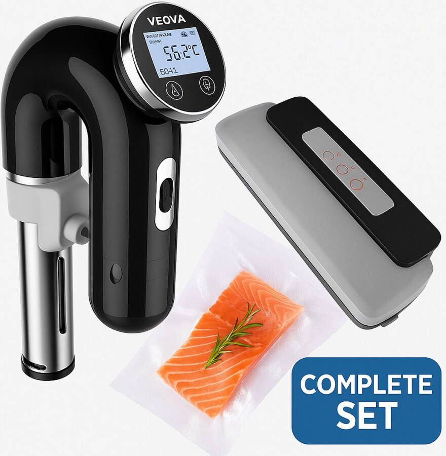 Veova Sous Vide Set – Inclusief Stick Vacuümapparaat & Zakjes – 1200W – Temperatuur 0-95°C – Droogkookbeveiliging - Foto 2