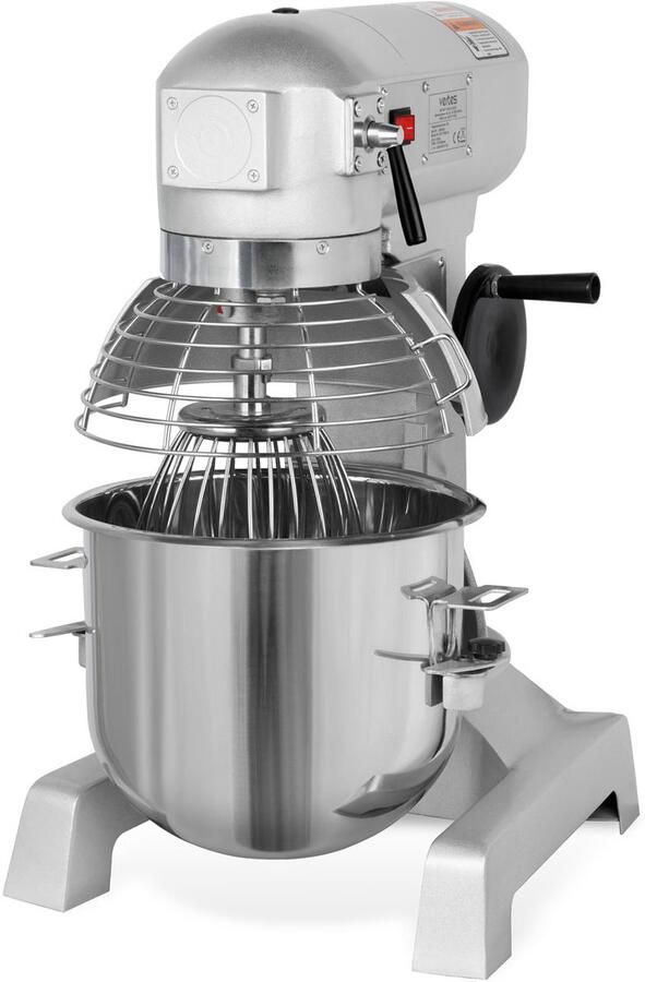 Vertes Professionele deegkneder deegmachine met planetaire mengarm inhoud 20 l roerkom van roestvrij staal roerblad deeghaken en garde 3 snelheden: 110 200 en 420 rpm