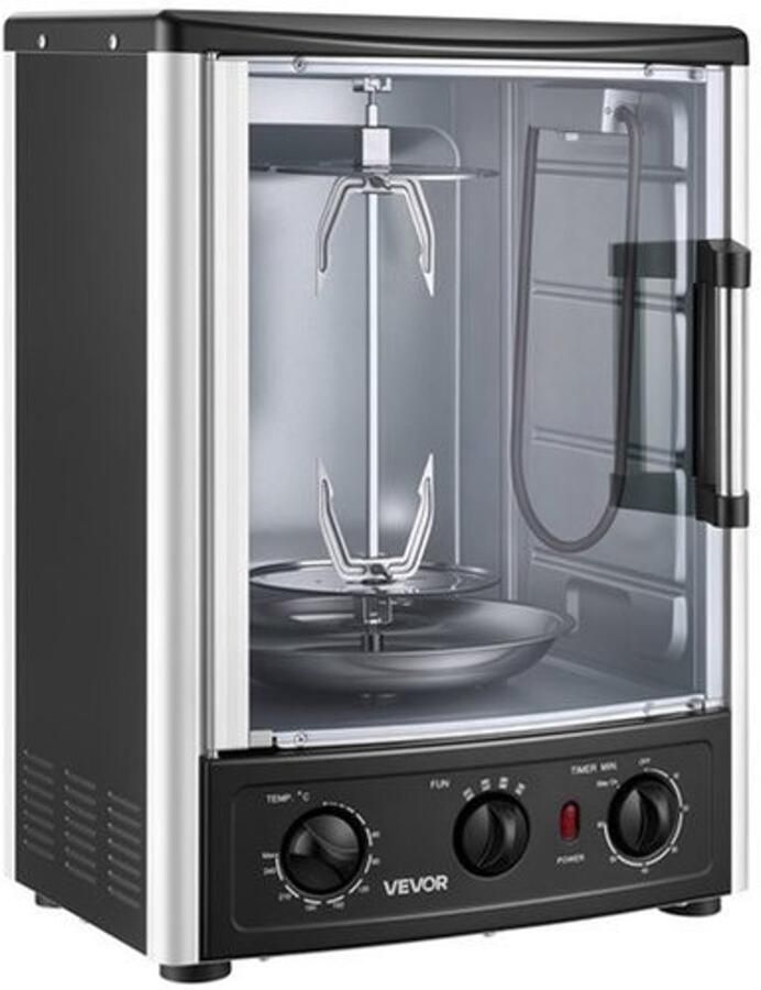 Verticale Dönergrill Elektrisch 1500 W Vermogen 22 Liter Inhoud RVS Voor Shoarma En Kebab