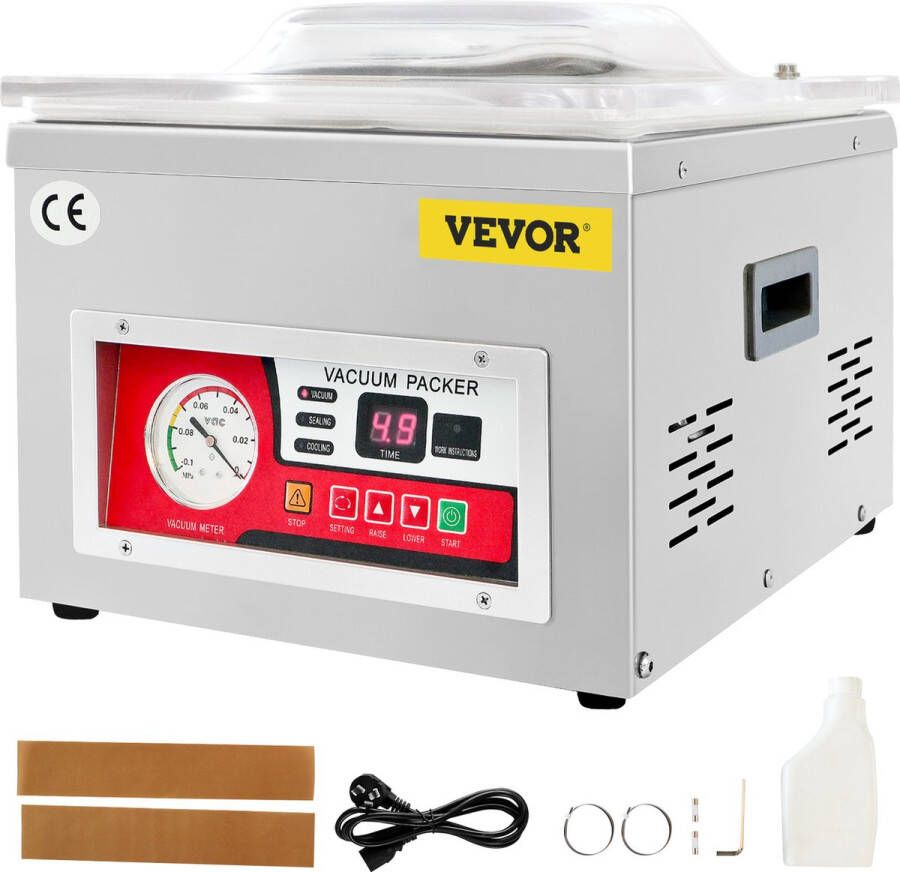 Vevor Kamer Vacuüm Sealer DZ-260A 6 5 Cbm uur 180 W Commerciële Vacuüm Sealer 33 x 25cm Zegelmaat voor Het Afdichten van Vers Vlees Fruit en Sauzen - Foto 2