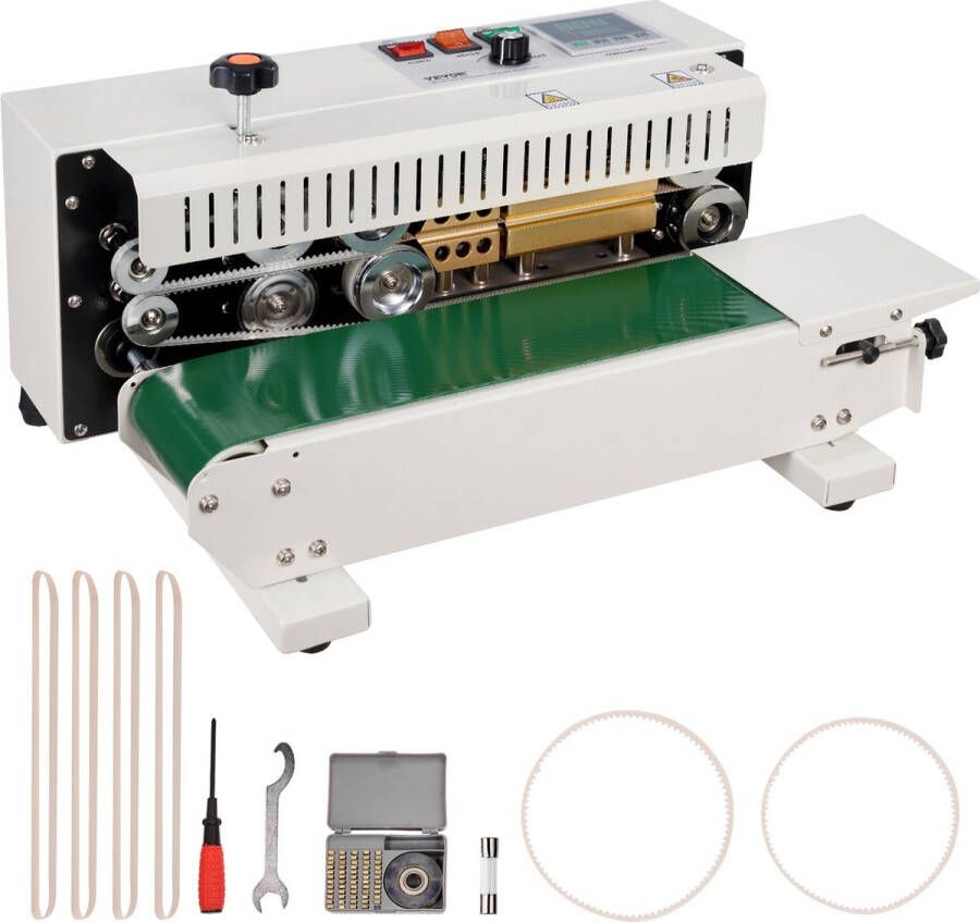 Vevor 55 5 x 34 5 x 26 5 cm 600W Continusluitmachine Sluitmachine Horizontaal 6-12mm Koolstofstaal Sealsnelheid 0-16 m min Temperatuurbereik 0-300°C - Foto 2