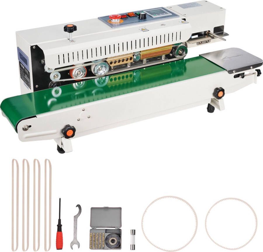 Vevor 600W Continue Sluitmachine Horizontaal Koolstofstaal Max. Belasting van de Transportband 5 kg Breedte transportband 135 mm - Foto 2