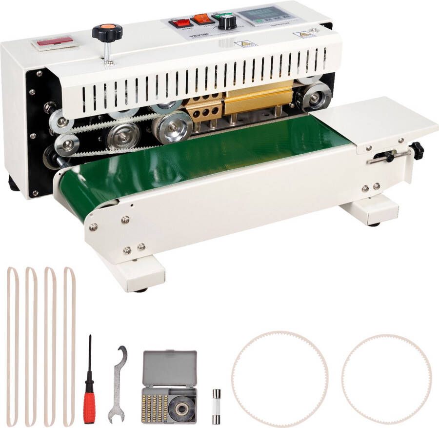Vevor Continue sluitmachine 600W 100 mm Transportbandbreedte Max. Belasting van de Transportband 5 kg Breedte Transportband 3 94 inch 100 mm Eenvoudig Aanpassen van Parameters - Foto 2