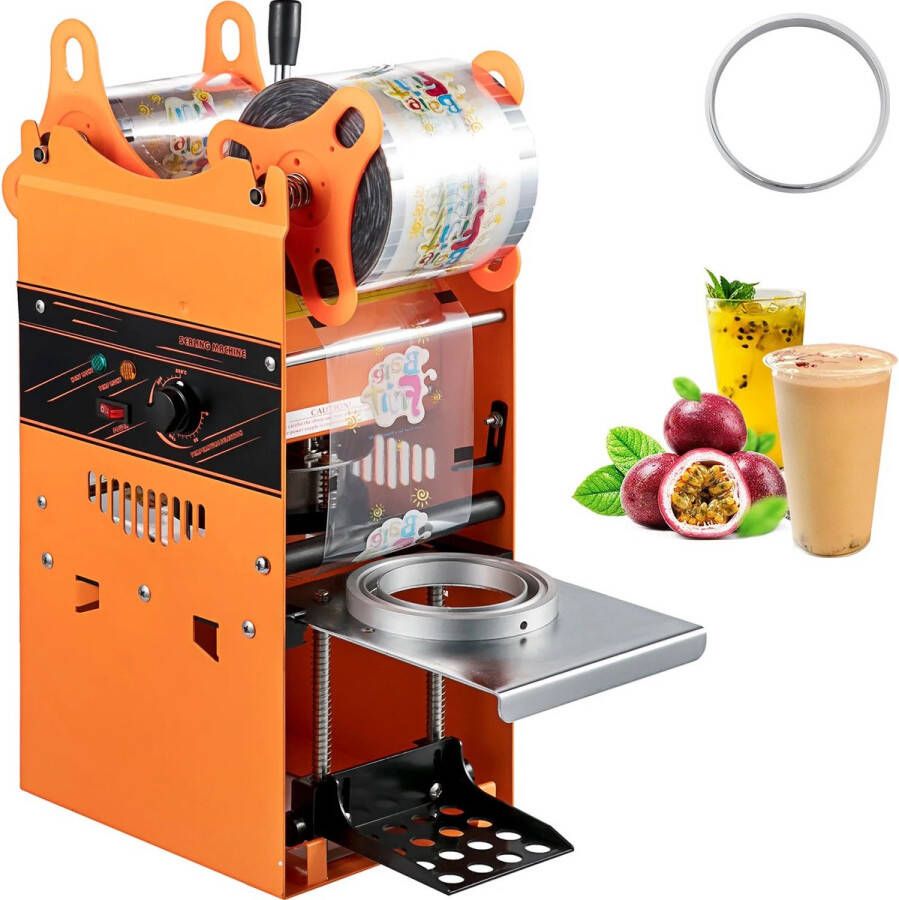 Vevor Cup Sluitmachine Cup Sealer Beker Sluitmachine Beker Sluiter Oranje Handleiding Industrieel Professionee