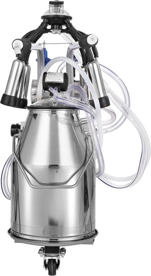 Vevor Elektrische Koeienmelkmachine 304 Roestvrijstalen Emmer Van 6 Gal 25 Liter Automatische Pulsatievacuümmelker Draagbare Melker met Voedselsiliconenbeker En Slangen Instelbare Druk - Foto 2