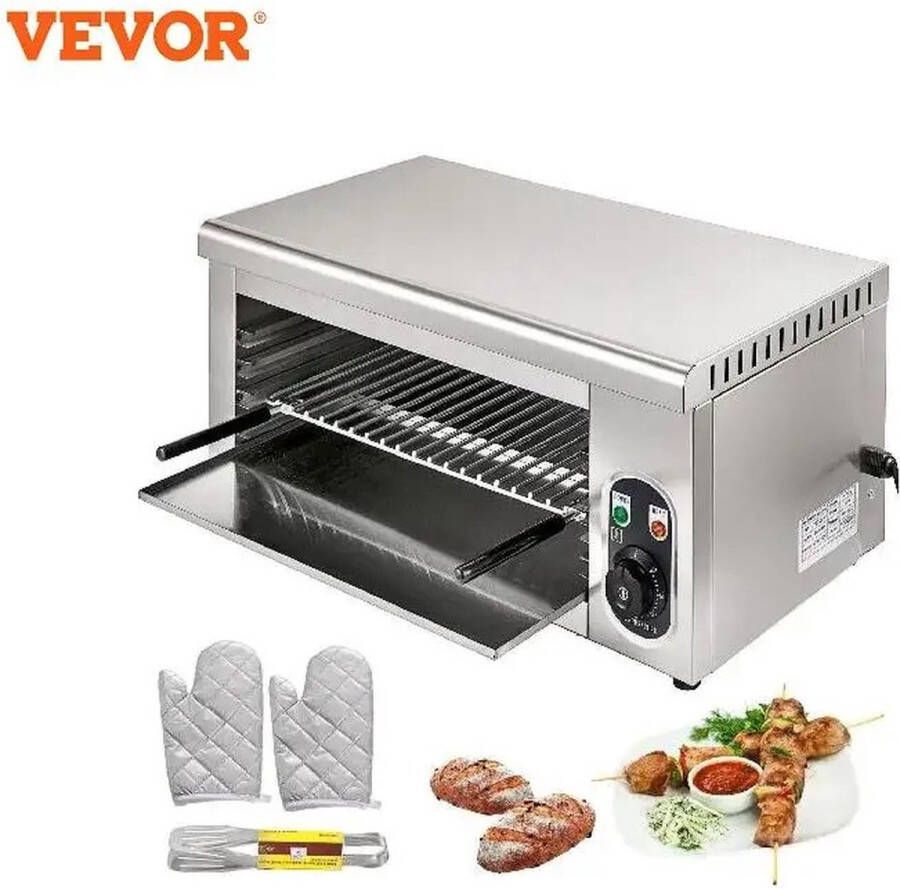 Vevor Elektrische Oven Grill Verstelbaar Rooster Pizza Oven Kip 50-300 ℃ Voor Thuis En Commercieel Gebruik