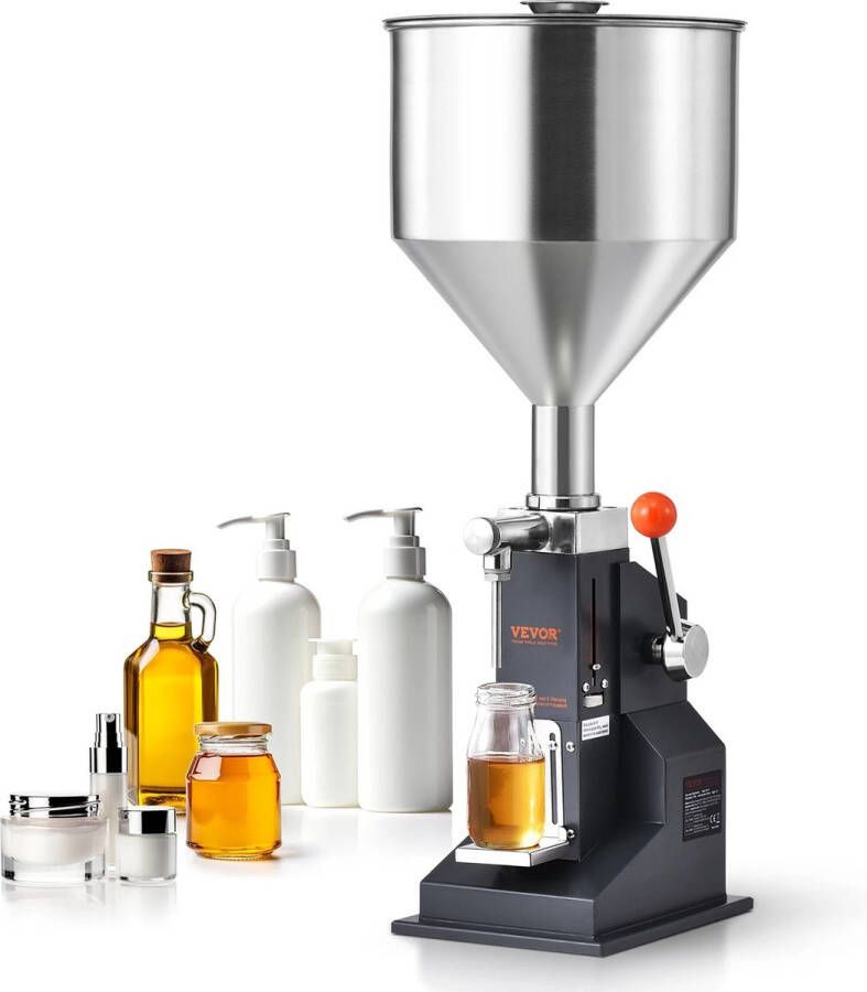Vevor Handmatige Vulmachine Vloeistofvulmachine 5-50ml 10L Trechter Verstelbare Capaciteit Voor Vloeistoffen