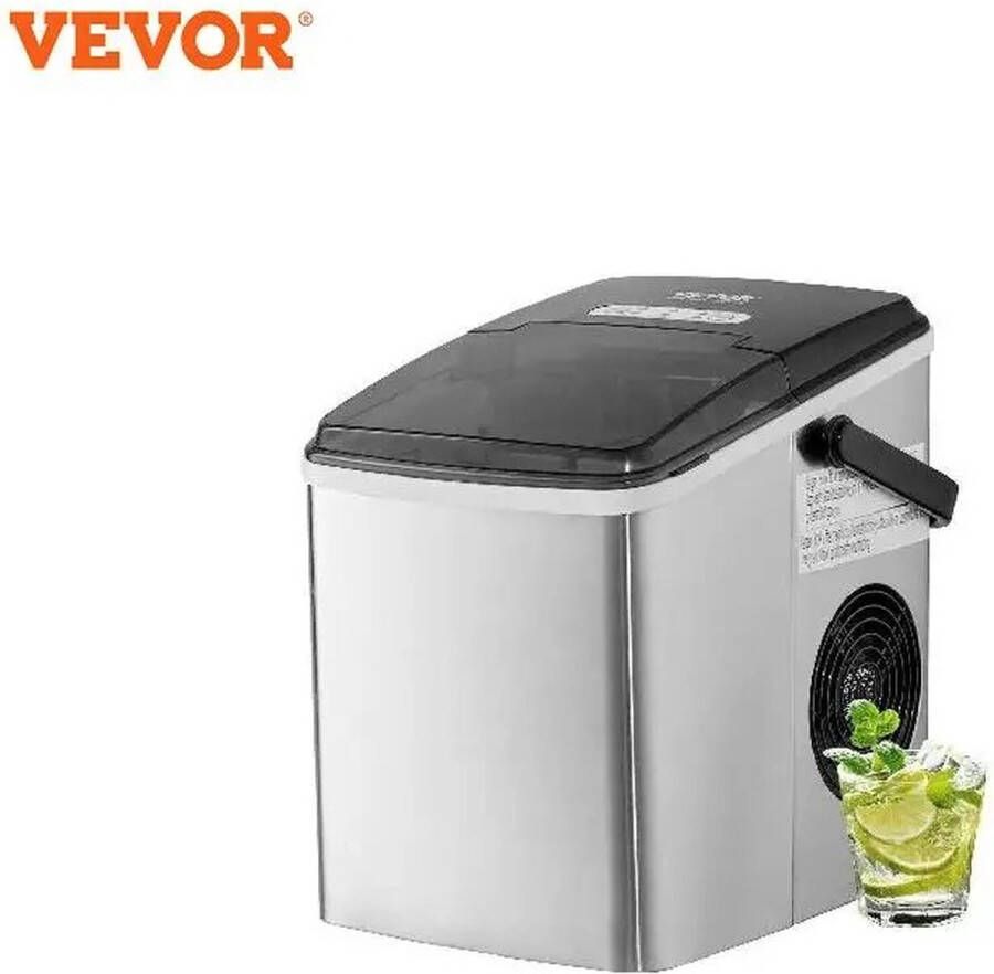 Vevor IJsblokjesmachine Draagbare IJsmaker Ijsklontjes IJsmachine IJsblokjes IJsmachine