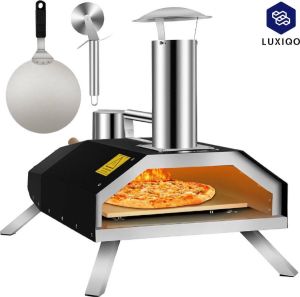 Vevor Pizza Oven Professionele Pizza Oven Buitenkeuken Pizza Gourmet Barbecue RVS Tot 600°C met Draagtas