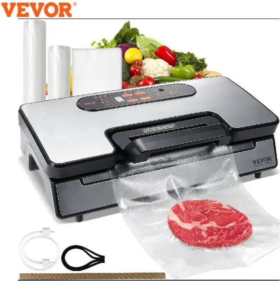 Vevor Seastone Vacuummachine Sealer apparaat Dubbele vacuumpomp Multifunctioneel Voor groente fruit vlees vis en ander voedsel -Vacuumzakken inbegrepen + extra 10 gratis erbij!