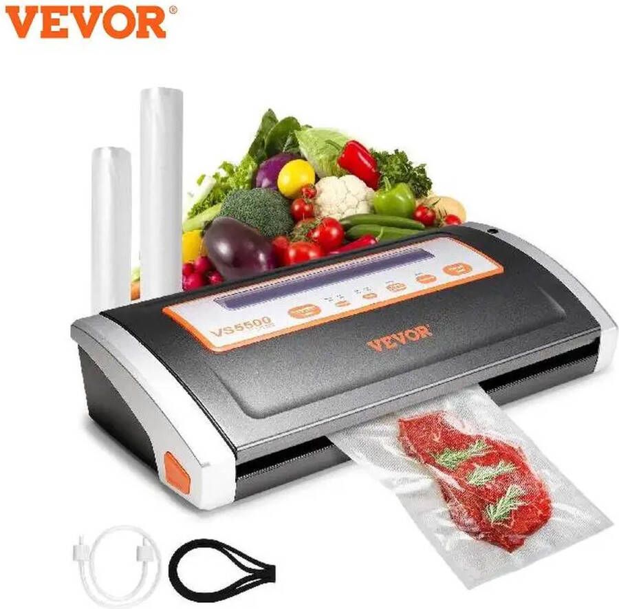 Vevor vacuümsealer Voedsel Opslag Sealen vacuüm zak rollen 130 W Groente Fruit Vlees Brood