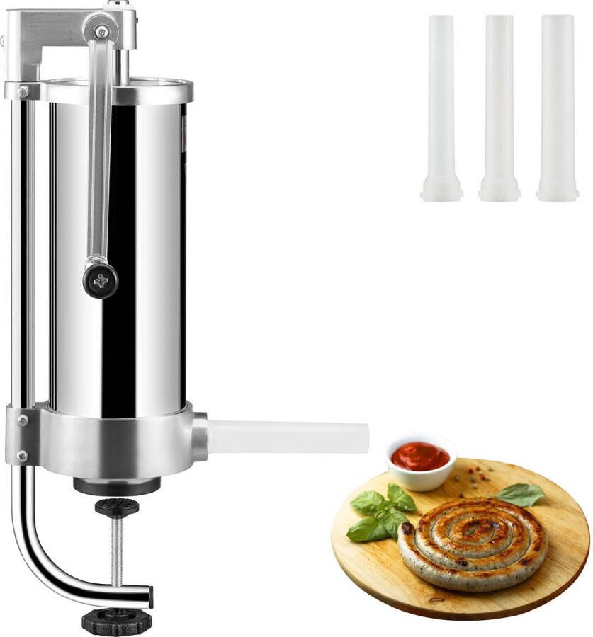 Vevor Vostara Worstenmaker Worstenvul Machine Worstmachine Worstvuller Handmatig Worstenvuller DIY Keukenmachine Foodprocessor