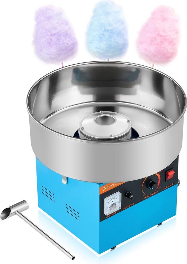 Vevor 1000W Elektrische Snoep Floss Maker 38cm Katoenen Snoep Machine (Blauw)