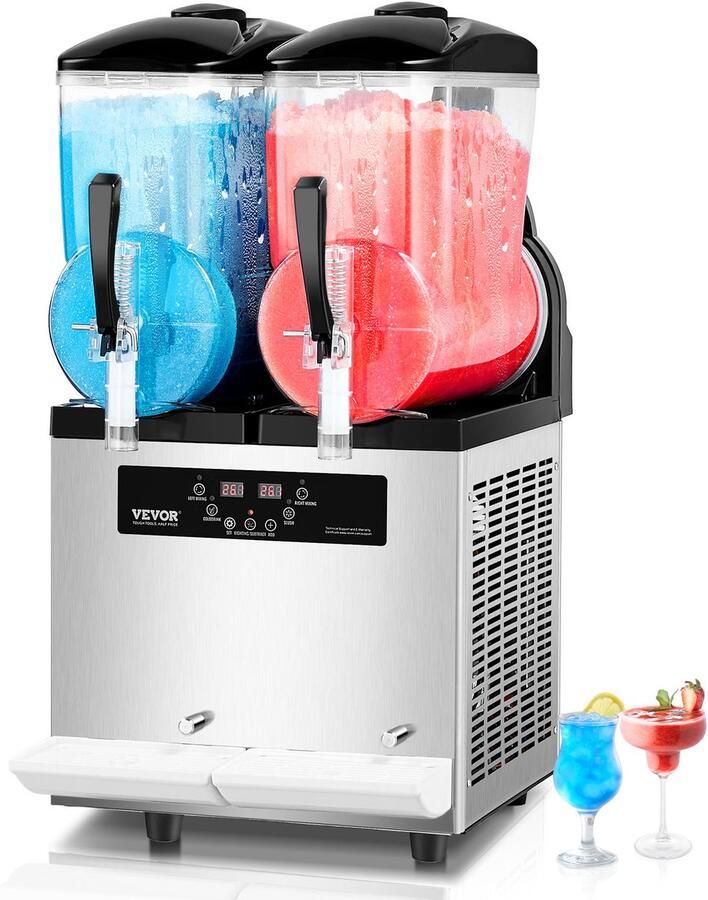 Vevor 12Lx2 Commerciële Slush-ijsmachine Margarita Smoothie-drankmaker