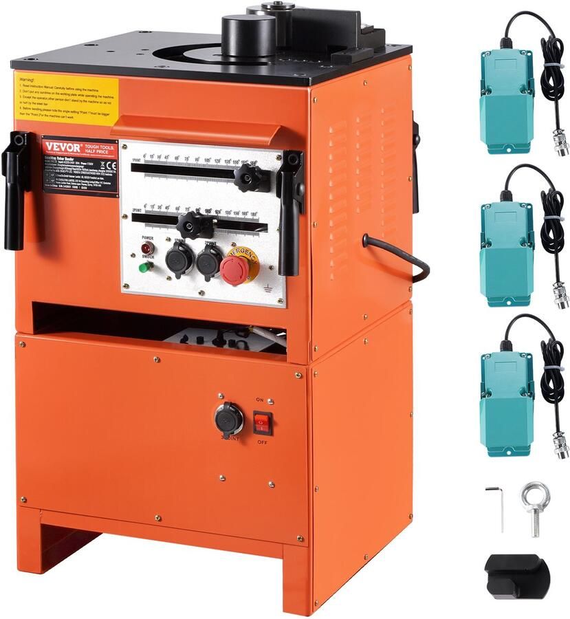 Vevor 2-In-1 Hydraulische Elektrische Wapeningbuiger 1700w 3 Hoeken 4-25 mm