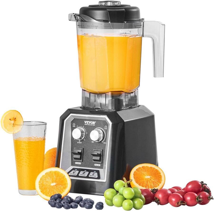 Vevor Blender CommerciëLe Standmixer Smoothie Maker 2L Universele Mixer 2200W