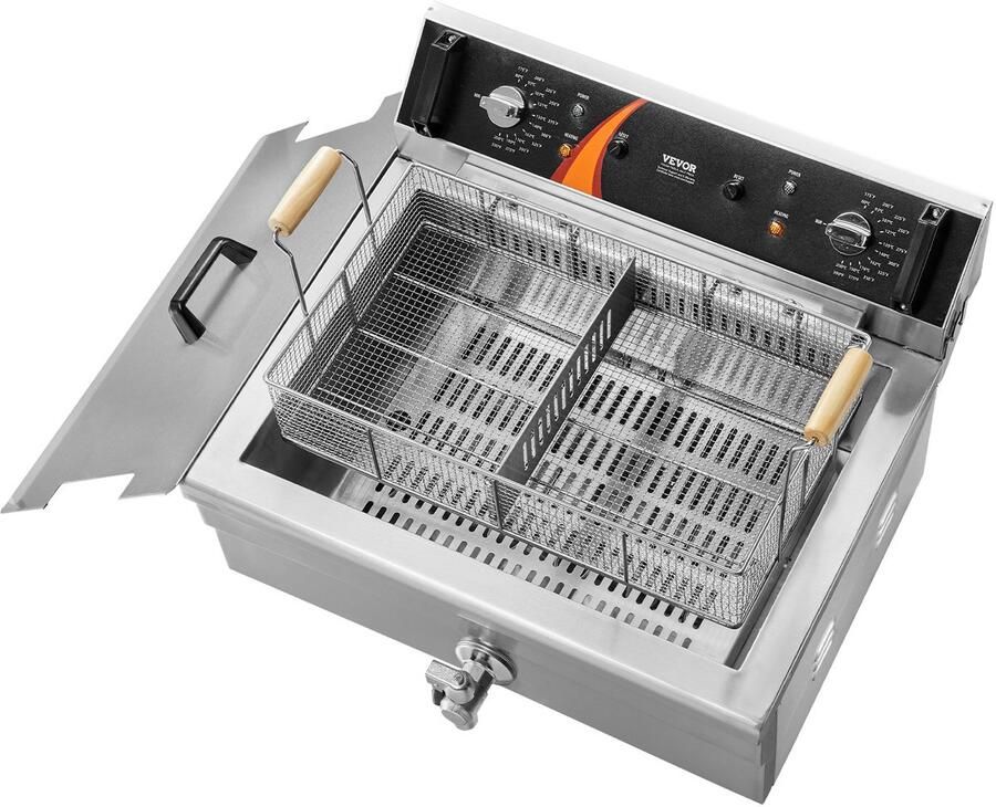 Vevor CommerciëLe Elektrische Friteuse 2250w 20l RVS Upgrade 200°C