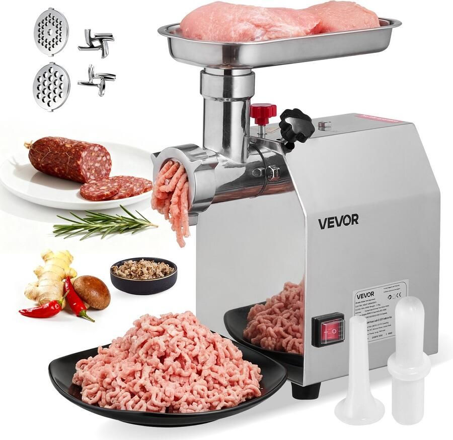 Vevor CommerciëLe Elektrische Vleesmolen 2 04 KG Min Worstmaker Keuken