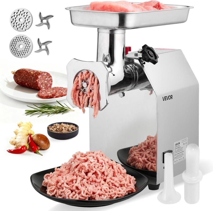 Vevor Commerciële Elektrische Vleesmolen 4 17kg min 1100W Worstmachine Keuken