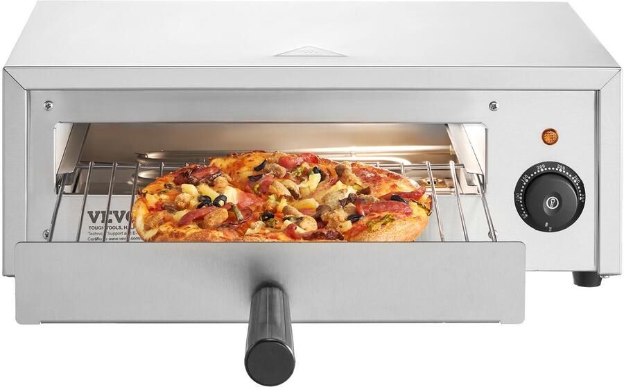 Vevor Commerciële Pizzaoven Oven 305mm Rvs Elektrisch 1 Knop