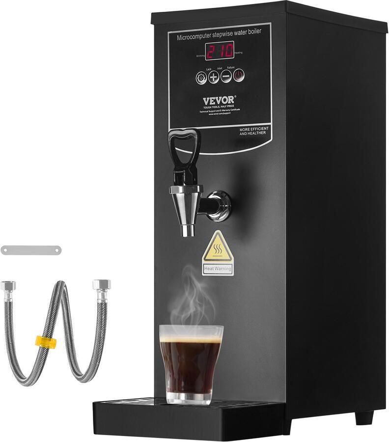 Vevor CommerciëLe Waterkoker 10L Elektrische Heetwaterdispenser Roestvrij Staal