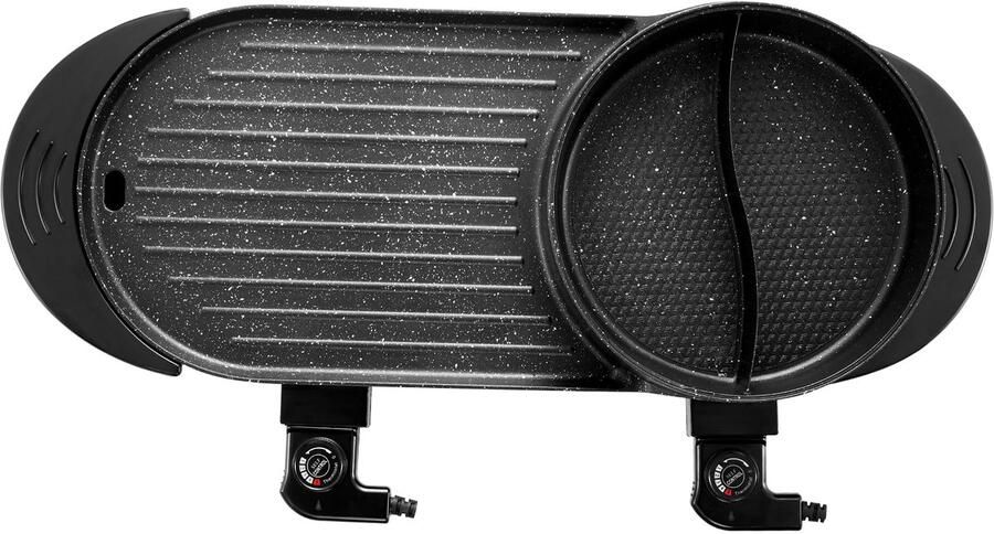 Vevor Hot Pot met Grill 2200w 2-In-1 Elektrische Rookloze Grill En Hotpot