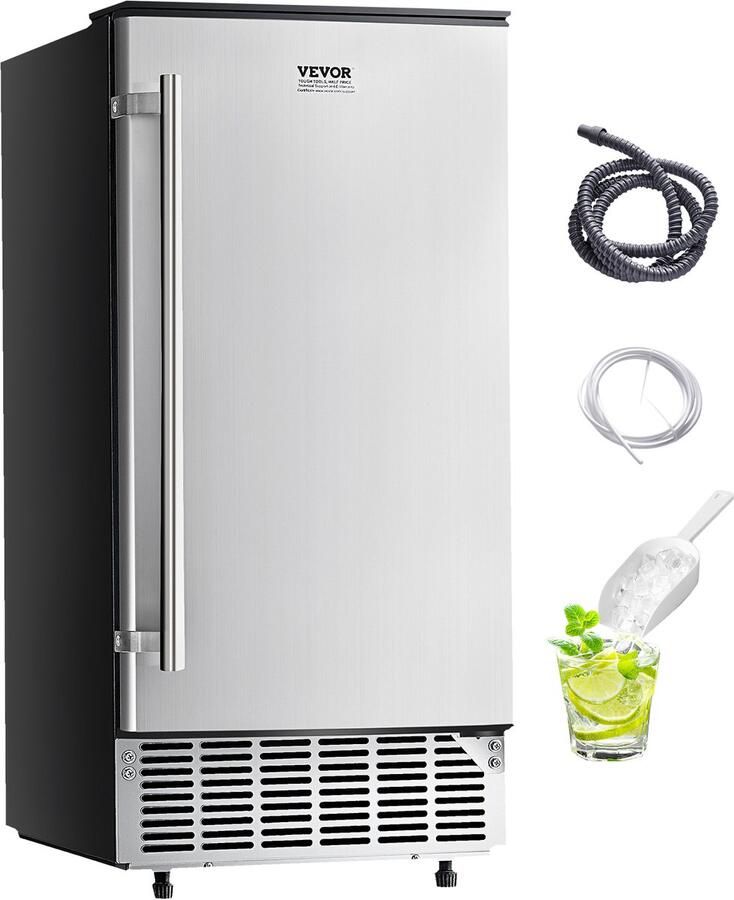 Vevor Onderbouw Ijsmachine 36kg Dag Ingebouwde Ijsmachine Draagbaar