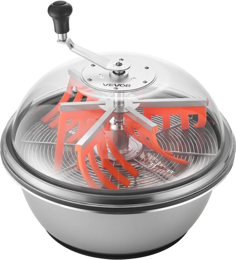 Vevor Oogstmachine 48 cm Handmatige Toppentrimmer met Roestvrijstalen Messen Toppentrimmer Natte en Droge Hydrocultuur Snijmachine Roterende Spinsnijmachine voor Bladeren Toppen en Bloemen