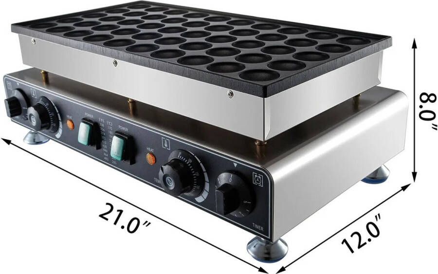 Vevor Professionele Poffertjespan Poffertjes Pan Poffertjes Wafel Bak Machine 16000W Wafelijzer Pannenkoeken B.O.S