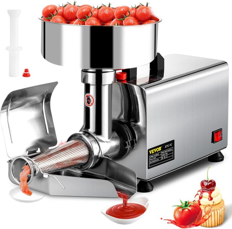 Vevor Tomatensaus Maker Tomatenpers 49x23x34 5 Cm Elektrische Tomatenzeef 370w