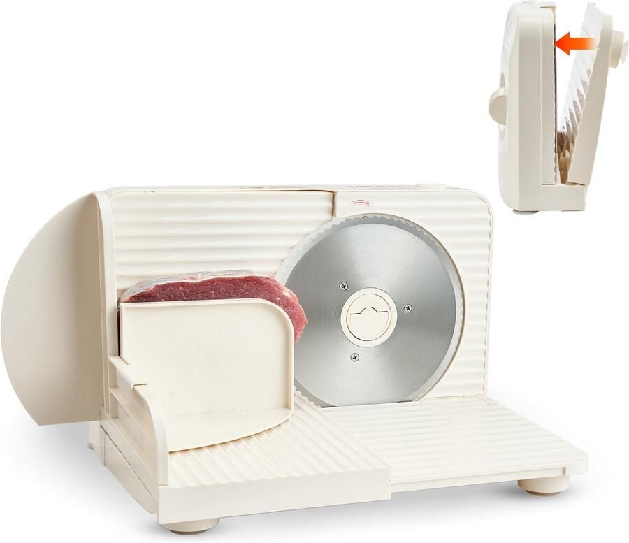 Vevor Universele Vleessnijmachine 180 W Elektrische Snijmachine met 17 cm Mes Vleessnijmachine met Instelbare Dikte Van 0–15 mm voor Diepvriesvlees Ham Biefstuk