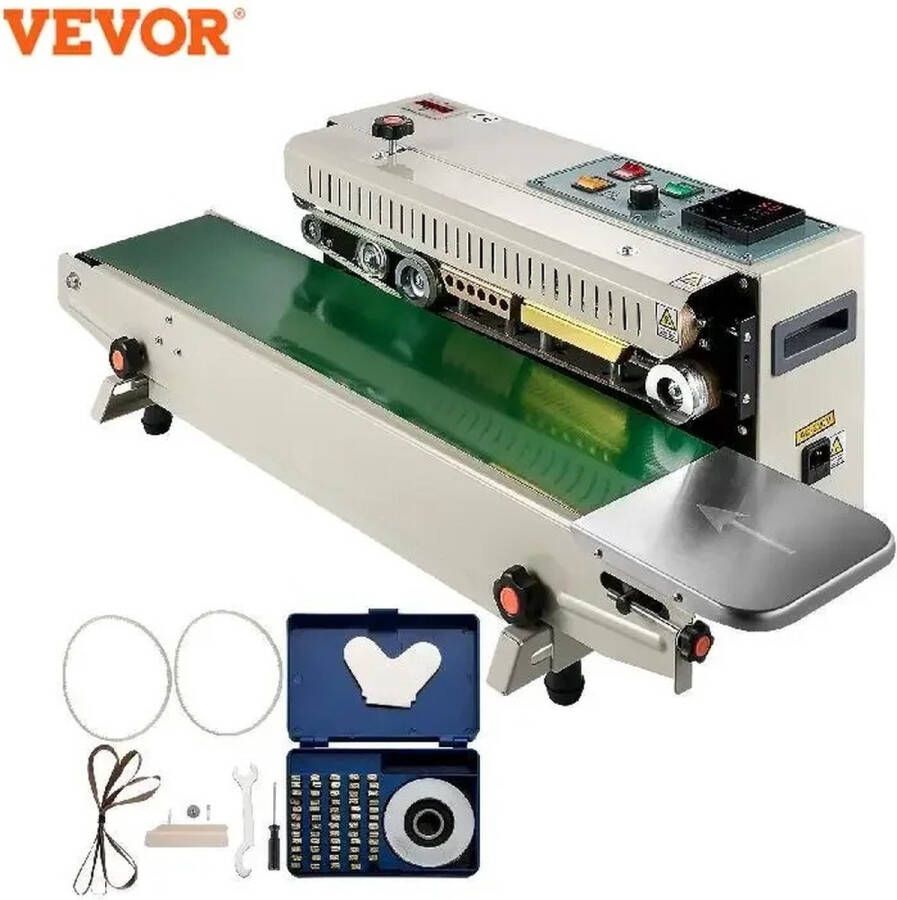 Vevor™ Vevor Verticale Automatische Sluitmachine Continue Band Sealer Food Saver Datum Coder Voor Verpakking Voedsel Geneeskunde Zaden - Foto 2