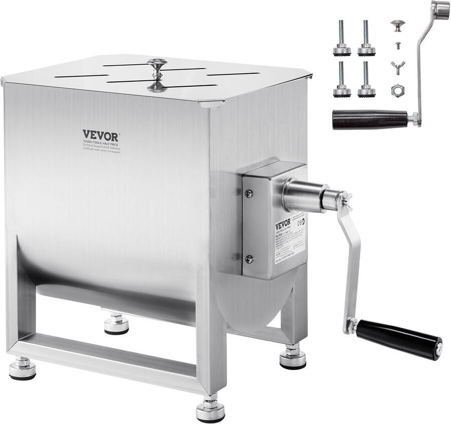 Vevor Vleesmenger Handmatig 60l Mengmachine voor Vleesverwerking Gehakt