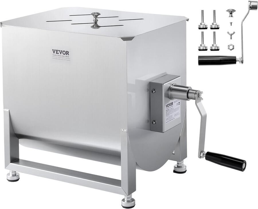 Vevor Vleesmenger Handmatig 80l Mengmachine voor Vleesverwerking Gehakt