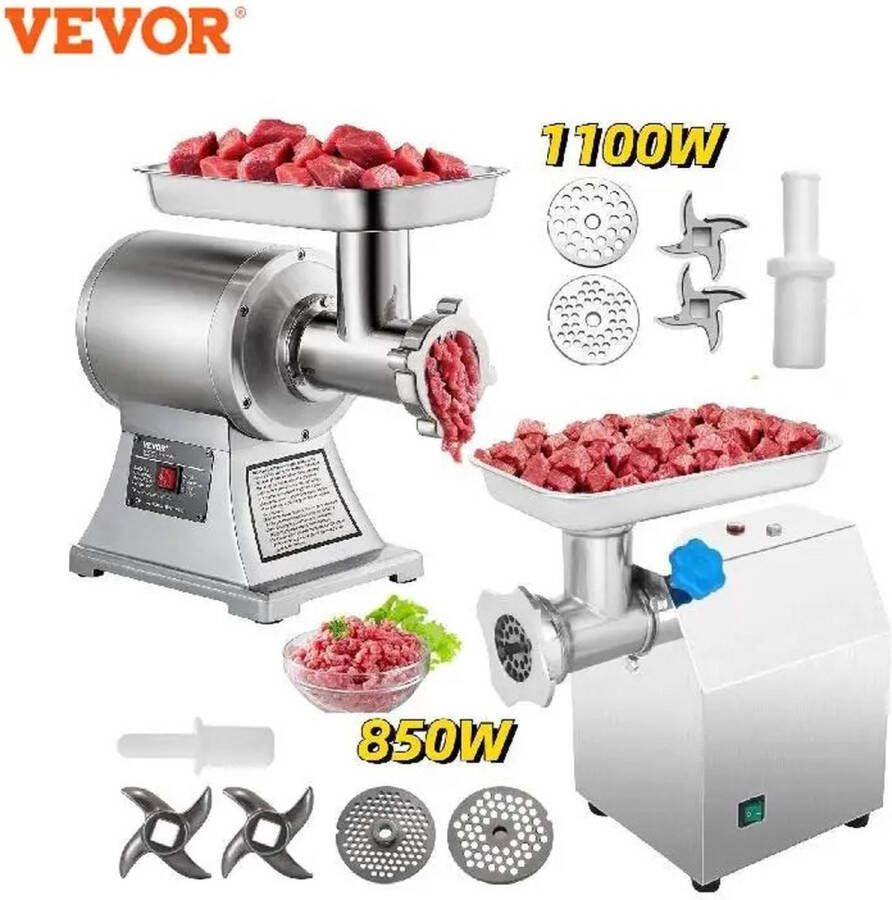 Vevor Vleesmolen Gehaktmolen Professioneel Food Chopper Foodprocessor Keukenapparatuur 120 Kg u Vleesmolen Vleesmachine Vlees bereiden - Foto 2
