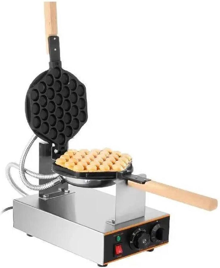 Wafelijzer met indicatielampje 180° draaibare 2 pannen houten handgrepen Gemakkelijk schoon te maken voor thuisgebruik