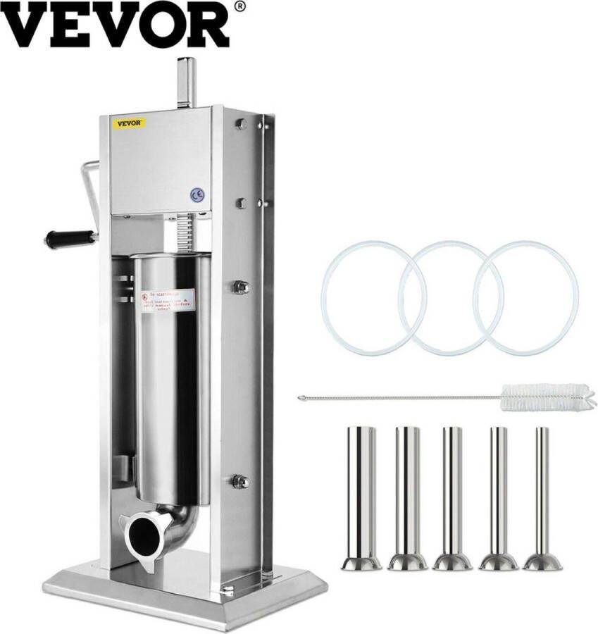 Vevor Worstenvuller 5 Liter Worstmachine Worstmaker Worst Maken RVS