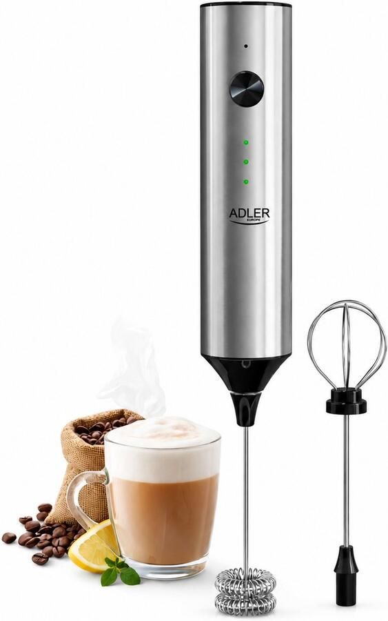 Veya Melkopschuimer Handmatig Electrische Melkopschuimer Draadloos RVS Koffie Matcha klopper Maximaal schuimvermogen