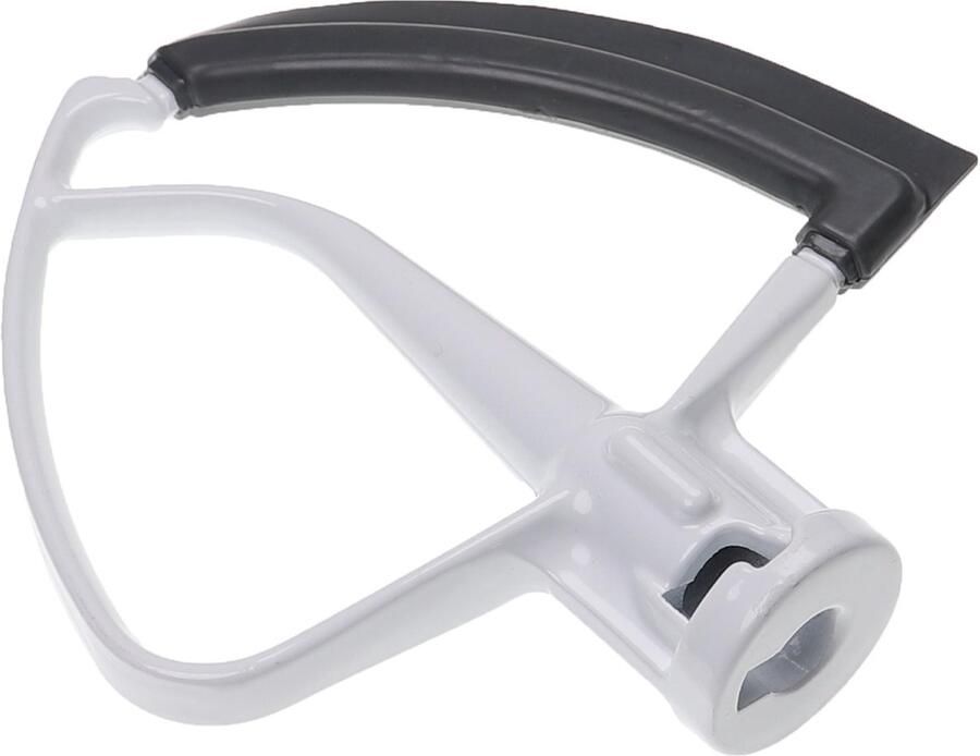 VHBW Platte klopper compatibel met KitchenAid Ultra-Power Classic en Artisan staande mixers Flexibele klopper aluminium polyamide rubber zwart-wit