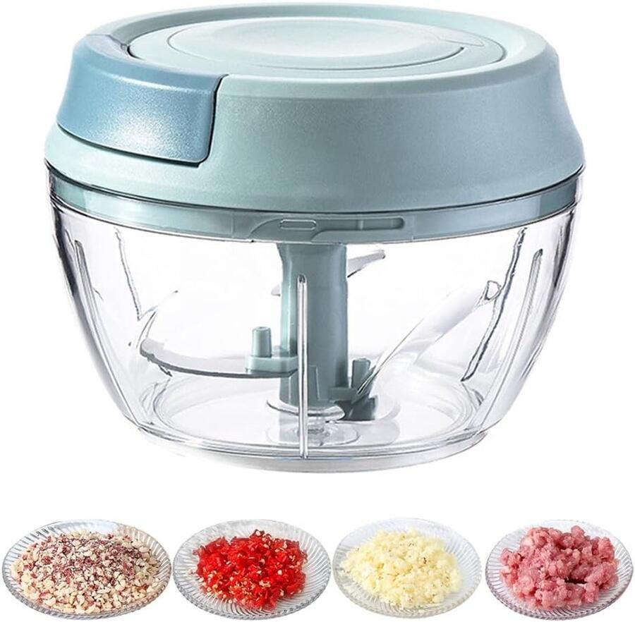 VHV Hakmolen Handmatige hakmolen Knoflookhakker Uiensnijder Groentehakker Voedselmolen Ingrediënten snijden Meerdere capaciteiten kiezen Voor keuken Voor meal prep Voor dagelijks koken