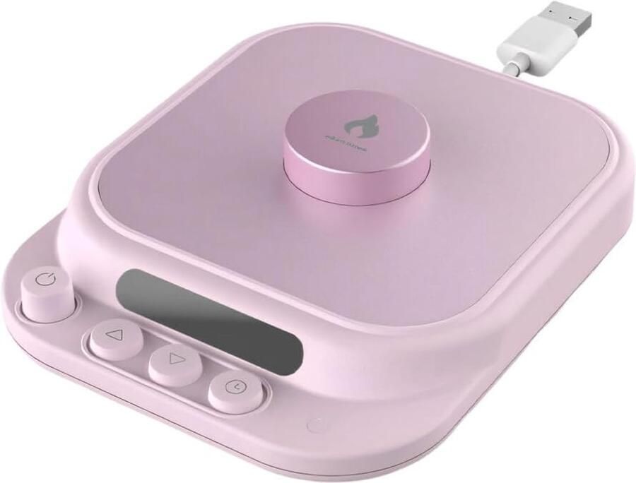 VHV -Koffiewarmer Mokverwarmer Bekerwarmer Warmhoudplaatje 5 temperatuurstanden Elektrisch Voor bureau kantoor en thuis Voor koffie thee en melk Roze