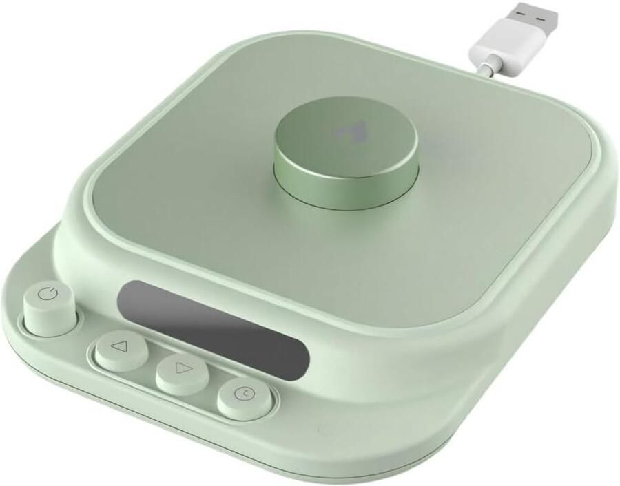VHV -Koffiewarmer Mokverwarmer Bekerwarmer Warmhoudplaatje 5 temperatuurstanden Elektrisch Voor bureau kantoor en thuis Voor koffie thee en melk Groen